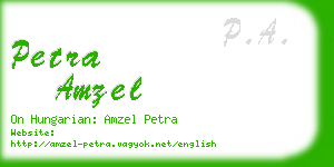 petra amzel business card